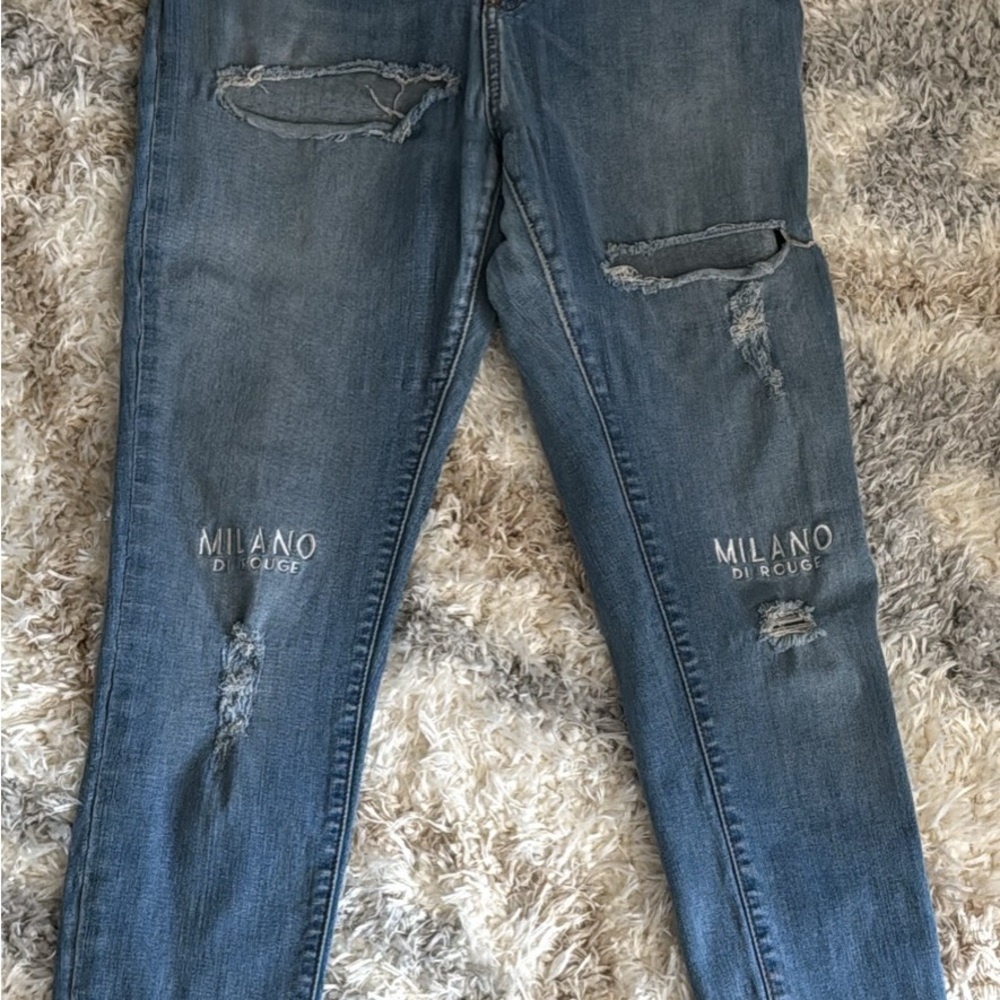 Milano Distressed Blue Jeans